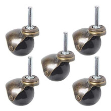 Antique Furniture Casters Vintage Bronze Finish 360 Smooth Rotation Quiet Wheels for Sofa Chair Coffee Table 5Pcs