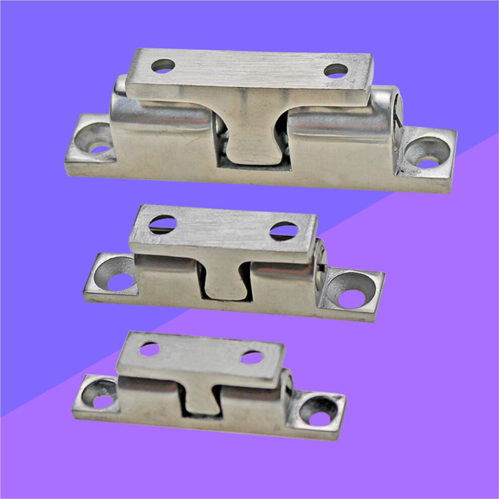 304 Stainless Steel Mirror Finish Ball Catch Gate Lock With Spring Loaded Latch For Industrial Doors 1Pcs (Xg080012s304) 9310869727231