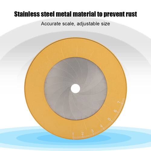 Precision Stainless Steel Circle Drawing Tool, Gold Adjustable Compass Ruler for Crafting and Drafting 1