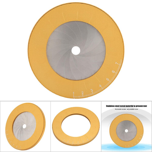 Precision Stainless Steel Circle Drawing Tool, Gold Adjustable Compass Ruler for Crafting and Drafting 2