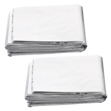 2pcs Emergency Thermal Blanket Heat Reflective Insulation for Camping Hiking and First Aid