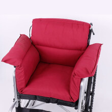 Wheelchair Cushion for Pressure Relief and Back Support, Ergonomic AntiDecubitus Seat with Armrest Straps, Red