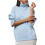 Damen Pullover mit Stehkragen, Lockere Passform, Herbst/Winter, Pullover, Oberteile Hellblau L 1