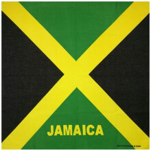 Jamaica Flag Bandana Cotton Square Scarf for Men and Women, Breathable Unisex Headwrap