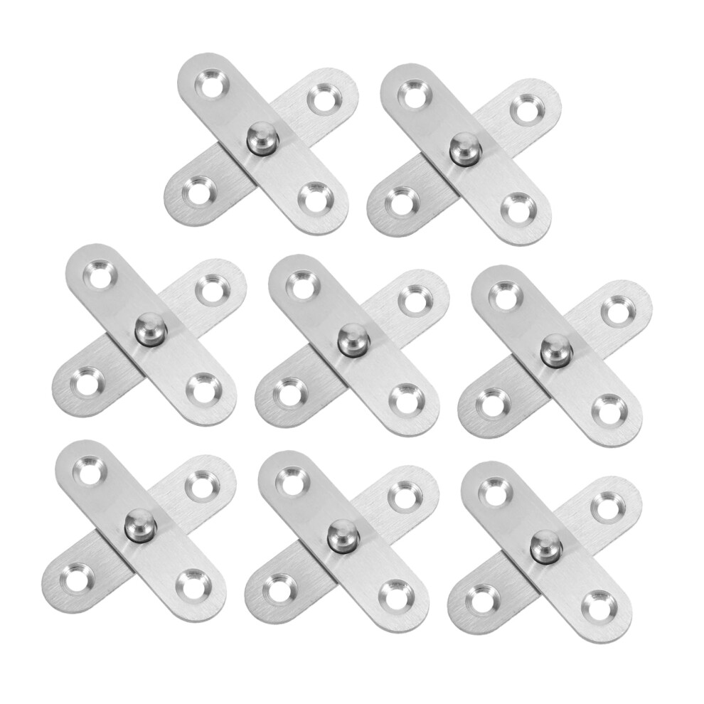 8Pcs Rotatable Stainless Steel Hidden Door Hinges Set, Concealed Pivot Hinges For Cabinets 9310869727279