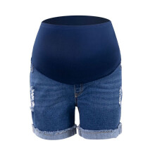Short de Maternité pour Femme avec Poches, Idéal pour la Grossesse, L'Entraînement, la Course à Pied, le Pyjama et le Sommeil Bleu Foncé L