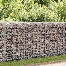 Galvanized Steel Gabion Wall 23.6x11.8x39.4 CorrosionResistant with Secure Locking Covers for Outdoor Garden