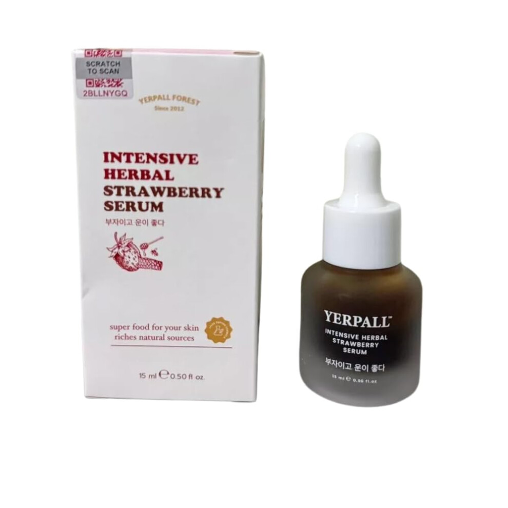 Niacinamide Serum 5% White Strawberry Brightening Facial Serum for Radiant Hydrated Skin 0.5 fl oz