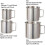 Camping Campfire Mug with Handle, Folding Big Stainless Steel Cup 4 Piece Set 3