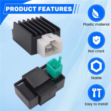 Ignition Coil Solenoid Relay Voltage Regulator 5-PIN CDI Box for 50Cc 70Cc 90Cc 110Cc 125Cc Go Kart Dirt Bike