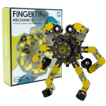Transformable Fidget Spinner Toy Yellow, Dual Play Modes with Quick Transform Mechanism and Smooth Spin