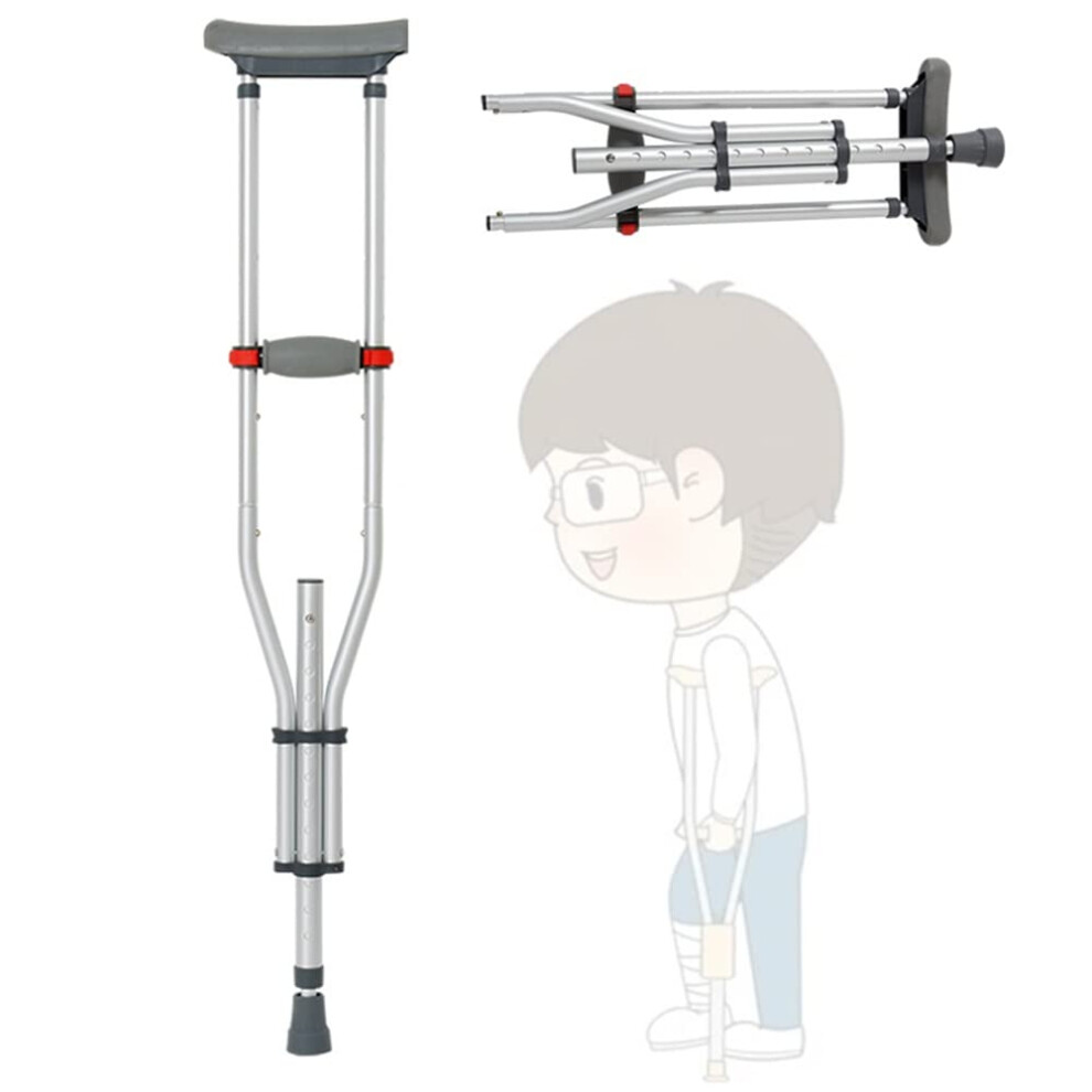 Adjustable Underarm Crutches for Adults and Teenagers, Folding Aluminum Design with Ergonomic Support