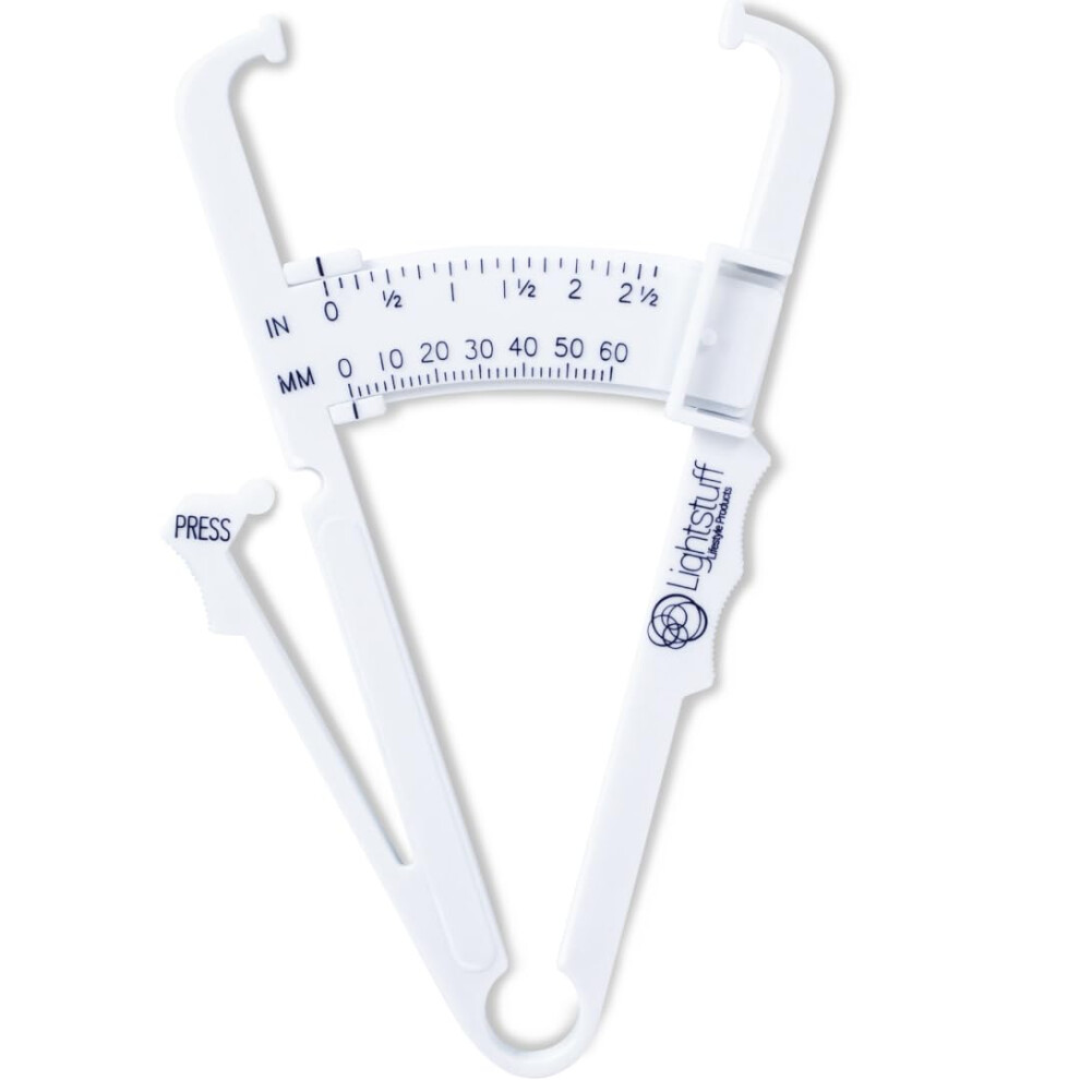 Body Fat Caliper for Home Use, Accurate Skinfold Measurement Tool with Body Fat Charts