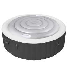 4.5 ft Inflatable Hot Tub Cover with Handle, Insulated Round Lid for Outdoor Energy Saving Weatherproof Protection