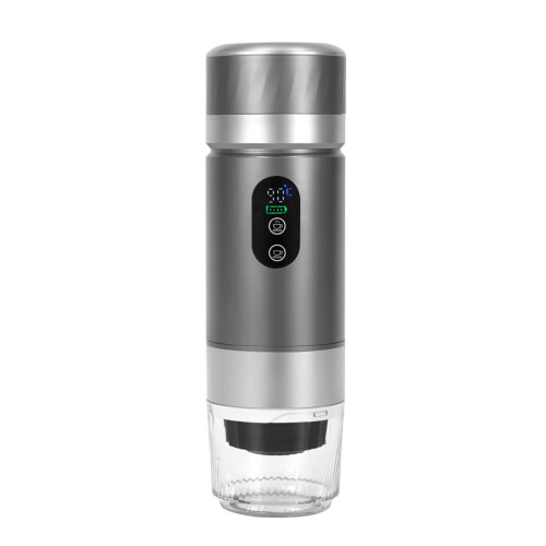 Portable Espresso Maker With Digital Display Fast Brewing-grey