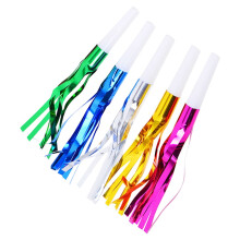Fischietti metallici con frange glitterate, 18 pezzi