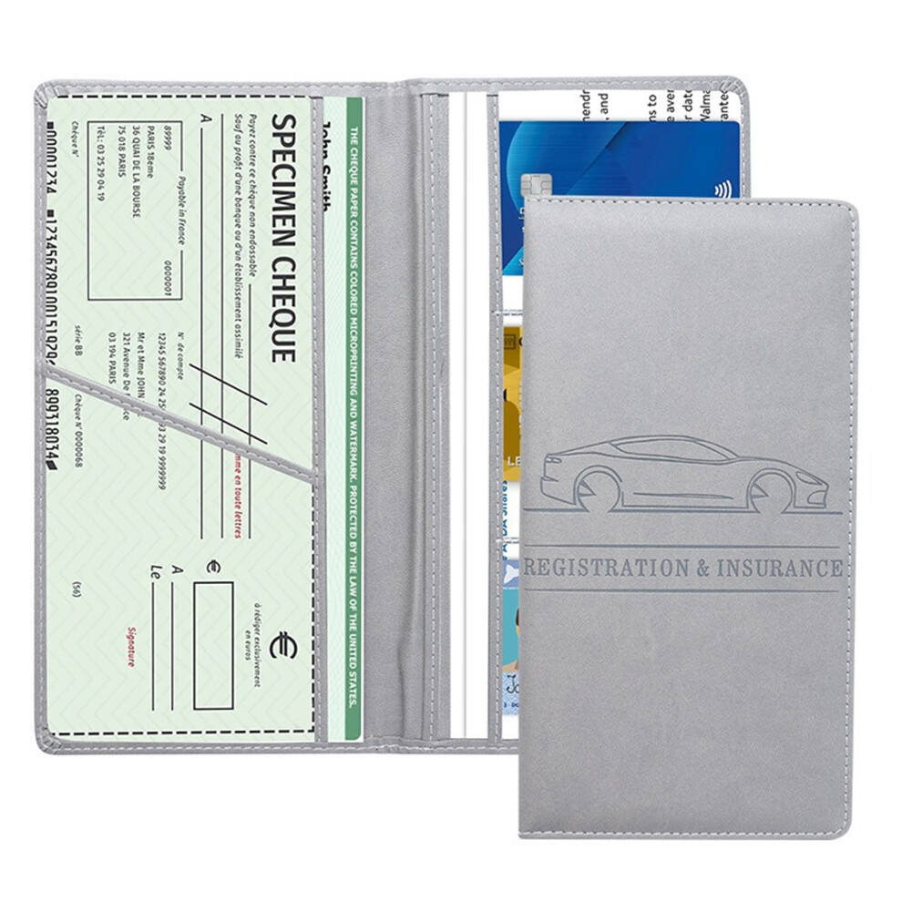 Car Registration And Insurance Card Holder, Vehicle- Silver 7754004294516