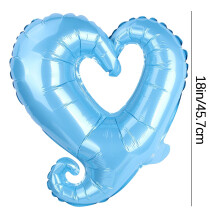 Décoration en feuille d'aluminium en forme de cœur, 45 cm (18 pouces)