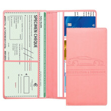 Car Registration and Insurance Card Holder, Vehicle-peach