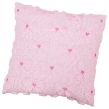 Plüsch-Jacquard-Kissenbezug mit „Romantics Bows“-Akzent für die