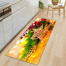 60x90cm Kerstkleed Antislip Laagpolig Tapijt voor Binnen en Buiten, past bij een landelijke inrichting, keuken, hal, deurmat