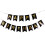 Gold Happy Birthday Banner Set Fish Tail Flags1pc 1