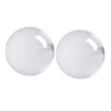 2 kristallkulor i glas, 60 mm och 70 mm