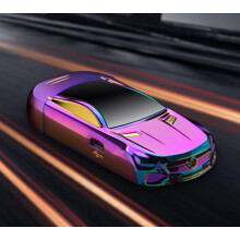 Electric Plasma Lighter Rainbow Car Shape Dual Arc Windproof Flameless USB Rechargeable Touch Sensor Gift for Men