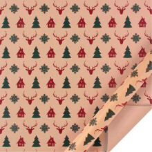 Vintage julklappspapper kraft 50x70cm