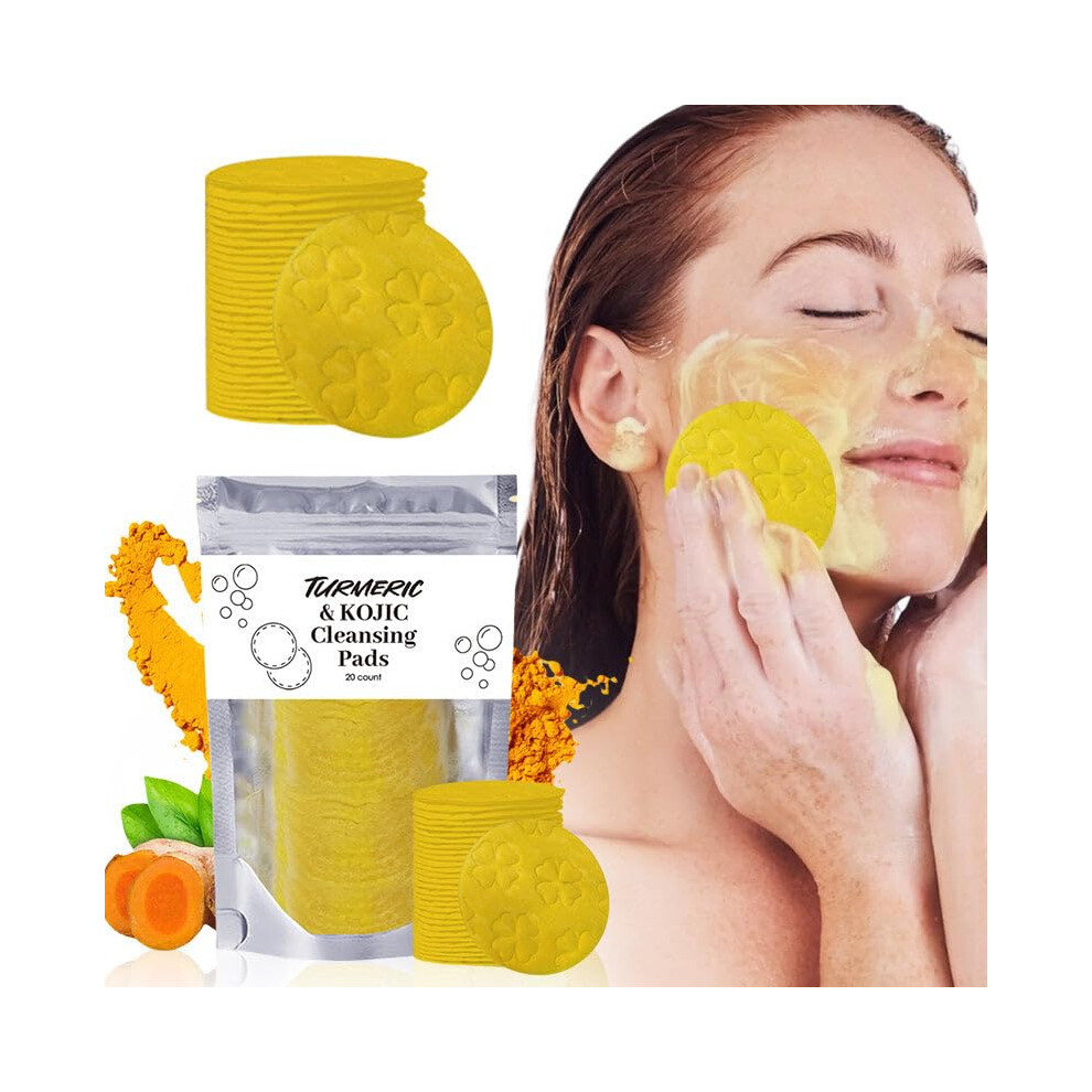 Turmeric Cleansing Pads for Face Deep Pore Cleaning, Exfoliating Facial Pads for Oily Skin