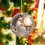 Akryl julkrubba hänge ornament 8cm 1