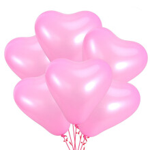 Ballons en latex rose en forme de cœur, 25 cm (10 pouces), lot de 20.