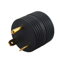 RV 30 Amp to 15 Amp Adapter, NEMA TT30P to 515R Plug, Male to Female