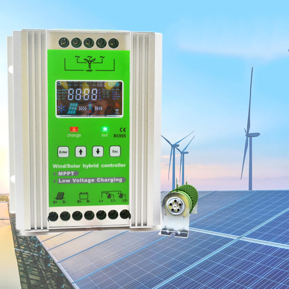 Mppt Wind Solar Hybrid Charge Controller 1000W Auto Regulator For Wind Turbine 12V/24V/48V 9310869814009