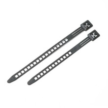 Black Reusable Cable Ties 3 Pack, Adjustable 9mm x 150mm Releasable Straps for Cable Management