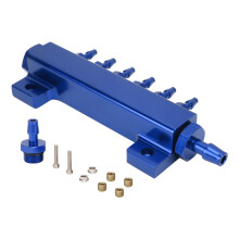 Kit di aspirazione con blocco a vuoto a 6 porte, ingresso/uscita da 1/2 di pollice, blu