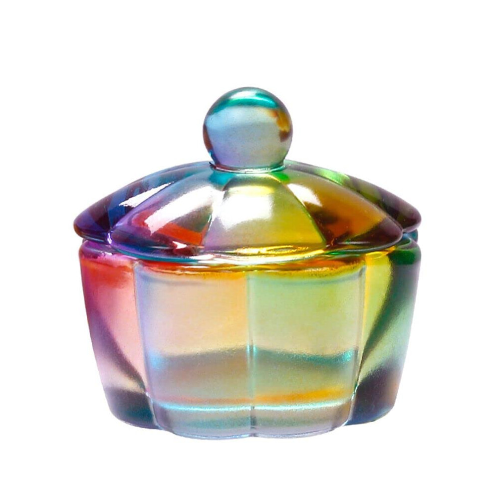 Nail Dappen Dish with Lid #3, Glass Mixing Cup for Acrylic Liquid, SpillâResistant EasyâClean Design