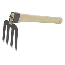 Garden Hand Rake with Ergonomic Comfort Grip, Durable Steel Tines for Weeding and Planting