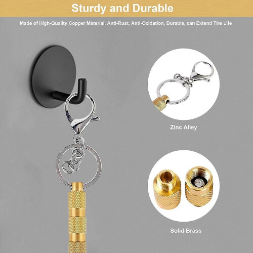 Tire Deflator,4 in 1 Solid Brass Easy Storage and Using Tire Air Down Tool,Tire 1