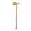 Handcrafted Solid Wood Walking Cane with Ergonomic Peach Handle, Adjustable 97cm Mahogany Walking Stick 1