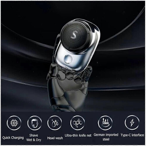 (Black) Mini Shaver,Pocket Size Portable Electric Shavers for Men 2