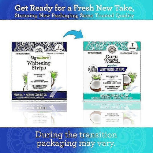 (3pc) GuruNanda Coconut Oil Whitening Toothpaste Mint-flavored Whitening Strip Yellow Toothpaste 1