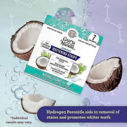 (3pc) GuruNanda Coconut Oil Whitening Toothpaste Mint-flavored Whitening Strip Yellow Toothpaste 2