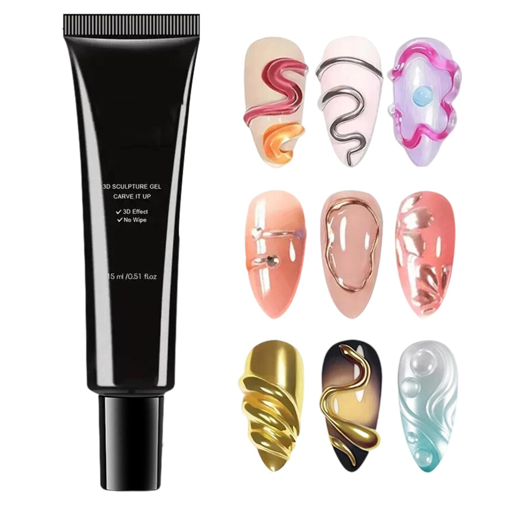 3D Nail Gel Sculpting UV Gel ShapeRetaining Formula Durable Adhesion for Professional Manicure