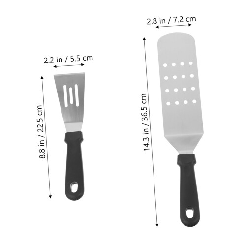 Stainless Steel Griddle Spatula Set 4‑Piece BBQ Grilling Tools with Beveled Edge and Full Handle Control 1