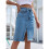 Women'S High Waisted Split Front  Hem Bodycon Midi Denim Skirt Medium  S 6