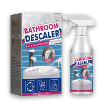 Bathroom Descaler Spray 60ml, Fast Foam Cleaning Limescale Remover, Includes Two Cloths