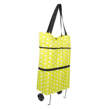 Folding Shopping Cart with Wheels and WaterResistant Oxford Bag for Groceries and Market Use