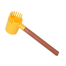 Fruit Picker Tool with 15.16 Inch Long Wooden Handle, Lightweight Manual Harvester for Dates and Walnuts