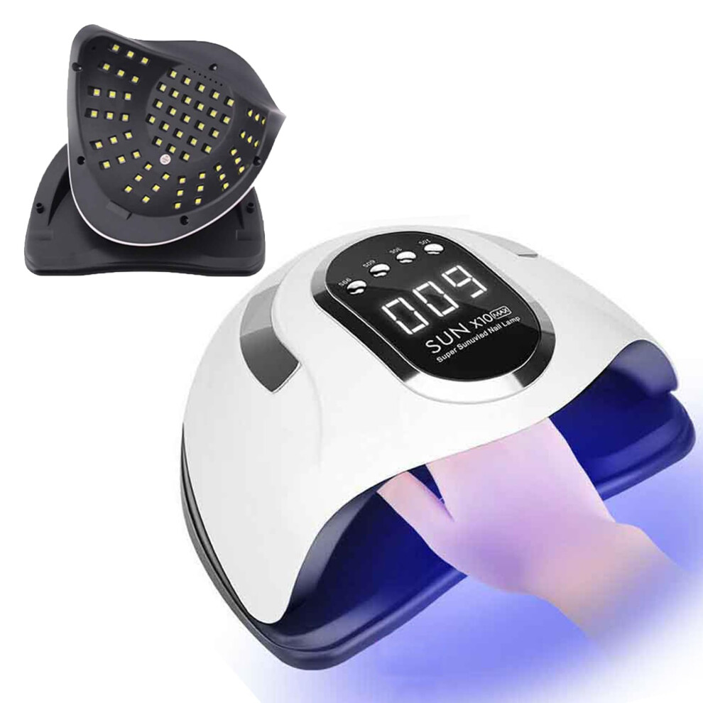 White 66W Uv Led Nail Lamp Gel Nail Dryer With Fast Curing Led Technology, Smart Auto Sensor And 4 Timer Settings,